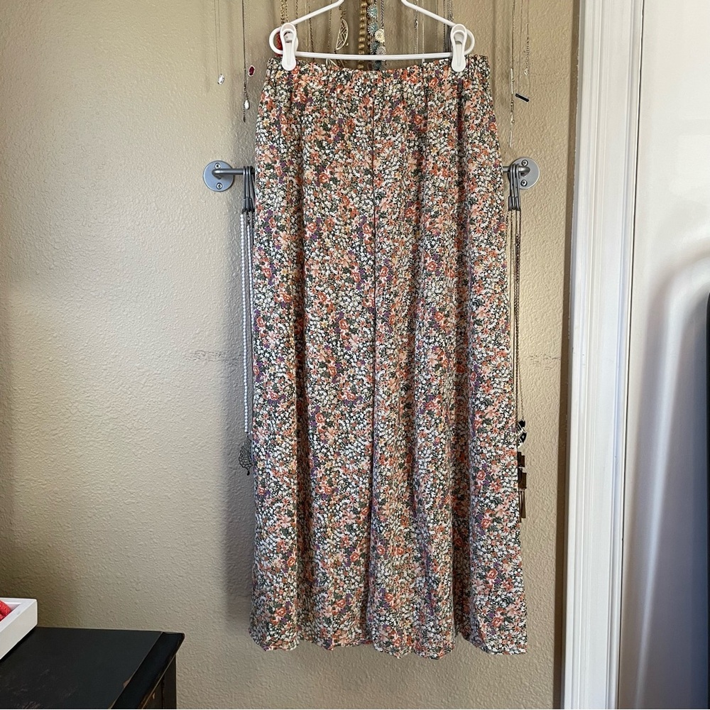 Long Floral Skirt